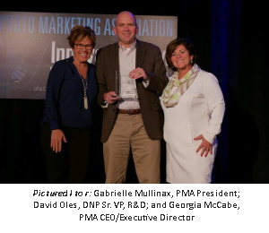 Pictured l to r: Gabrielle Mullinax, PMA President; David Oles, DNP Sr. VP, R&D; and Georgia McCabe, PMA CEO/Executive Director
